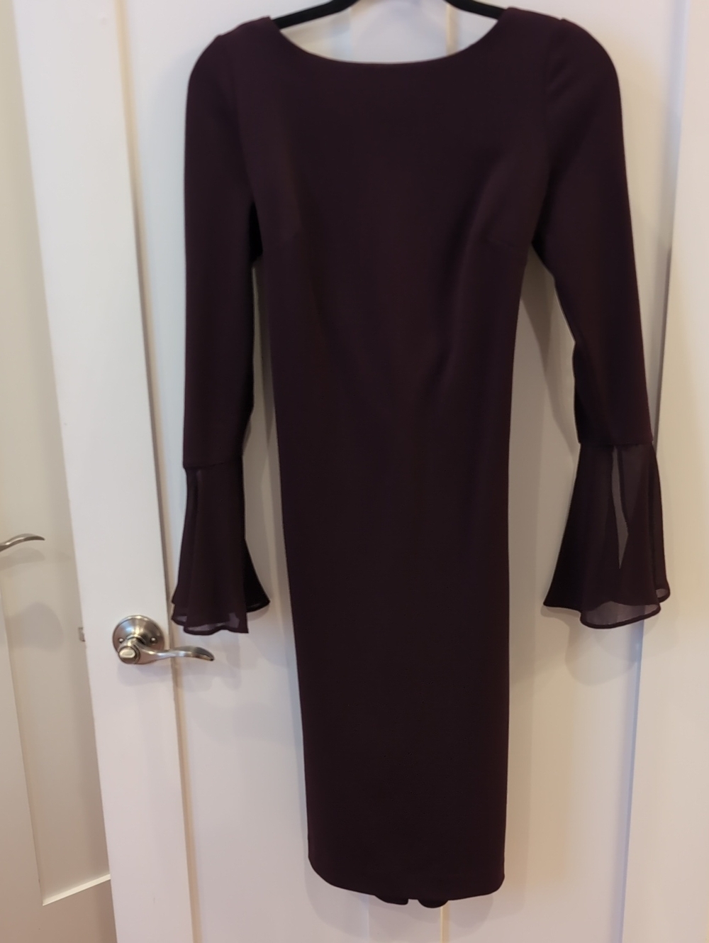 Calvin Klein Plum Bell-Sleeve Sheath Dress - Women